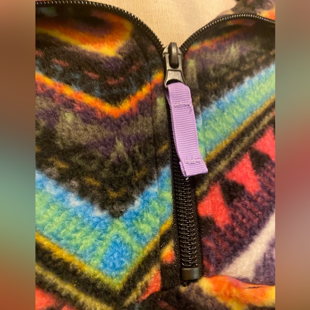 Wesc Multicolor Patterned Fleece Pullover Unisex … - image 6